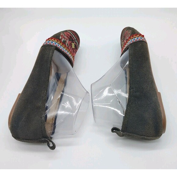 Latigo Basia Embroidered Suede Flats Boho Peasant Festival Cottagecore Size 7 - Picture 4 of 6